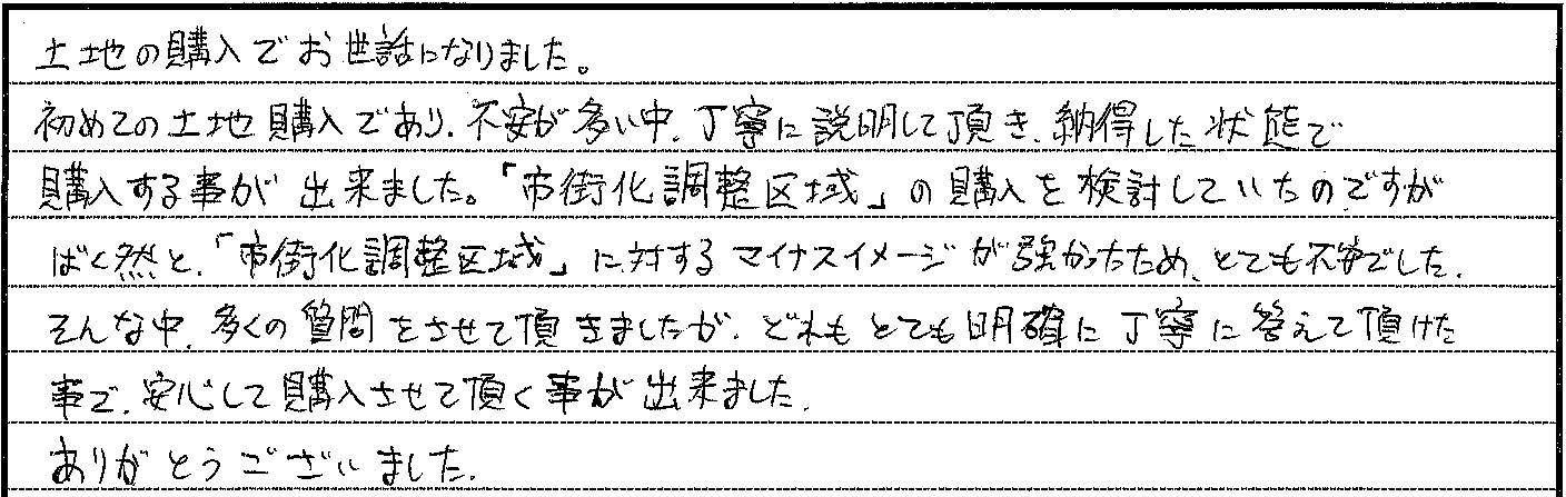 安心して購入させて頂く事が出来ました。